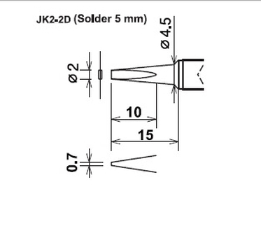 ปลายหัวแร้งซามูไร Cera cote samurai solder tip jk2-2bd solder 5mm